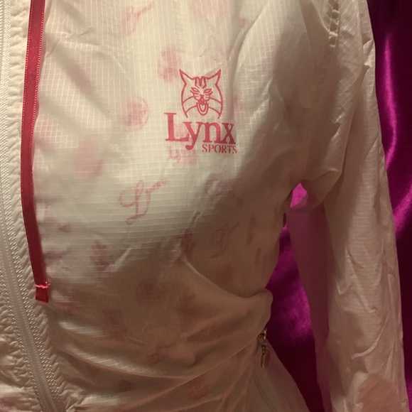 Links, sports, white and pink double layered warm jacket, size extra small - Picture 5 of 8